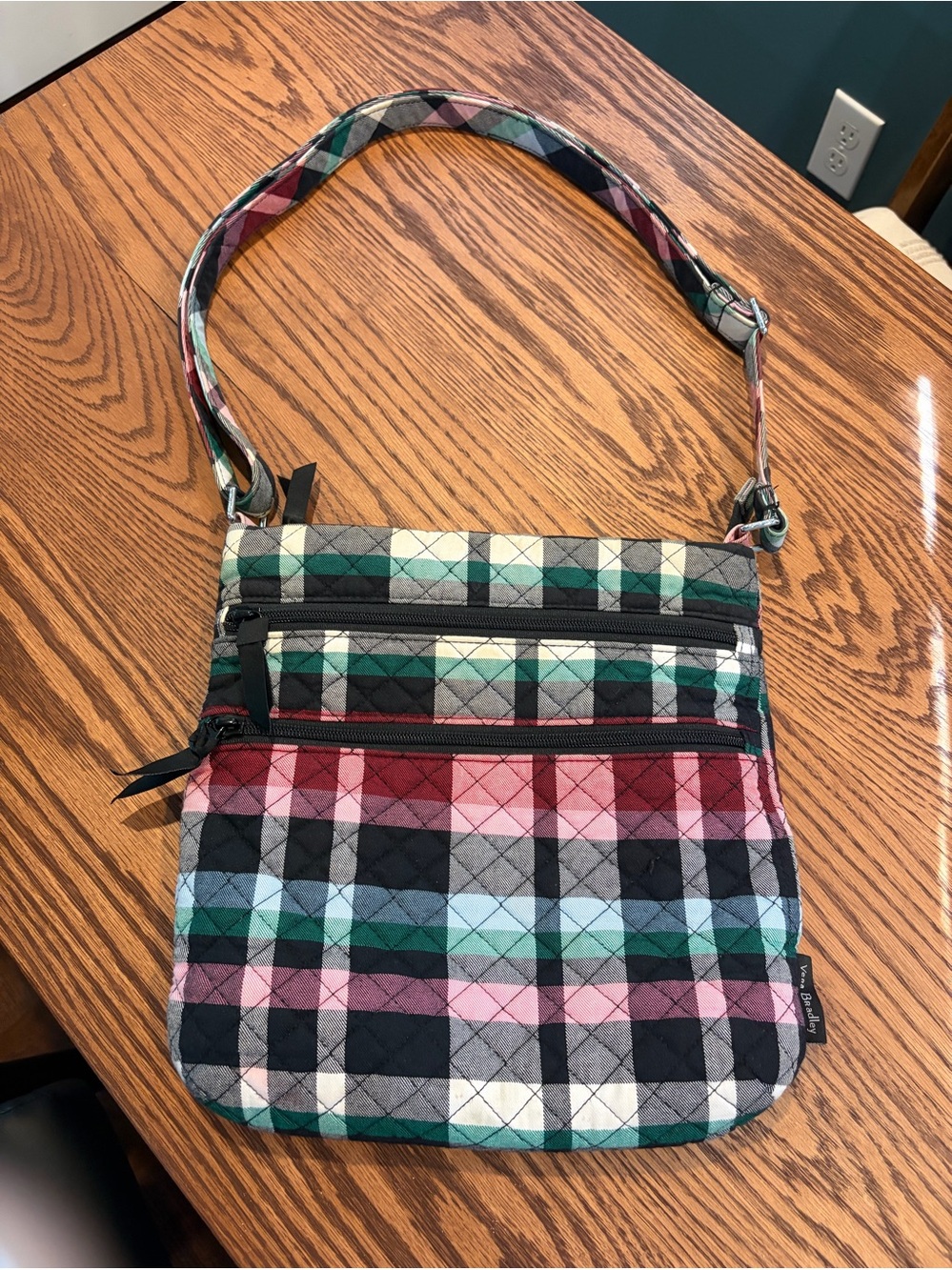 Vera Bradley Quilted Plaid Crossbody/ Shoulder Bag